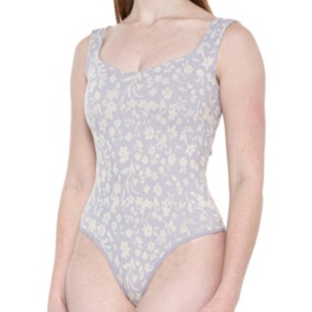 Free People "Printed Clean Lines" Bodysuit